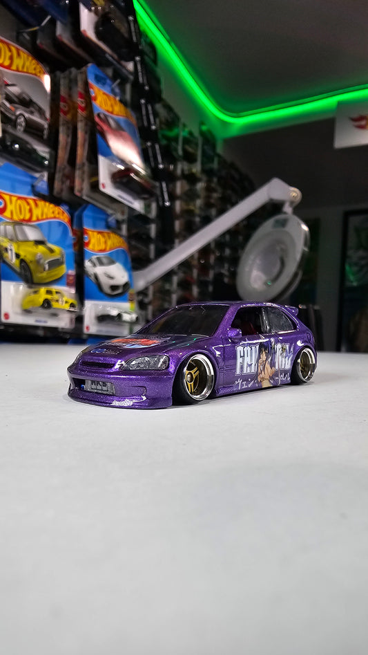 Custom Hotwheels Honda Civic Hatchback