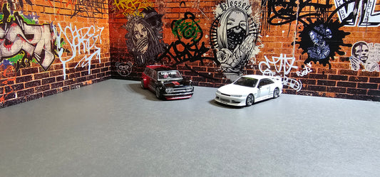1/64 Hand Made Diorama Graffiti Wall