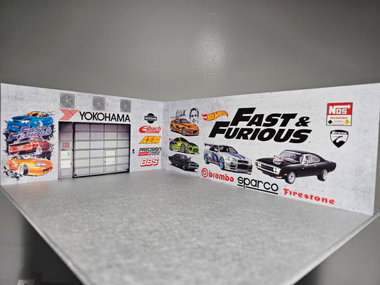 Hand Made Diorama 10x8x4 Fast& Furious