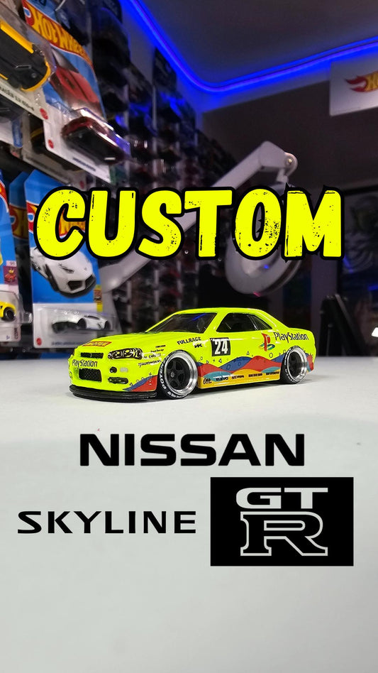 Custom Hotwheels Nissan Skyline R34