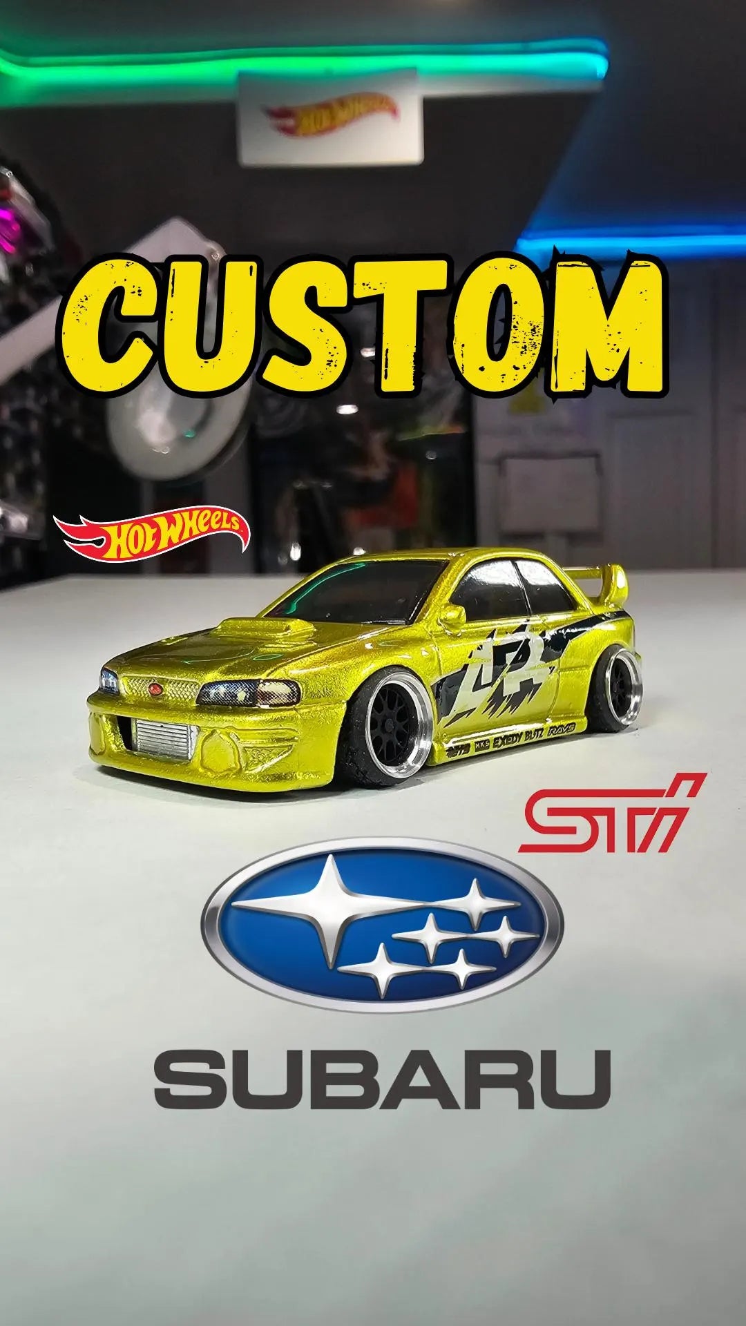 Custom Hotwheels Subaru Impreza 22B STI
