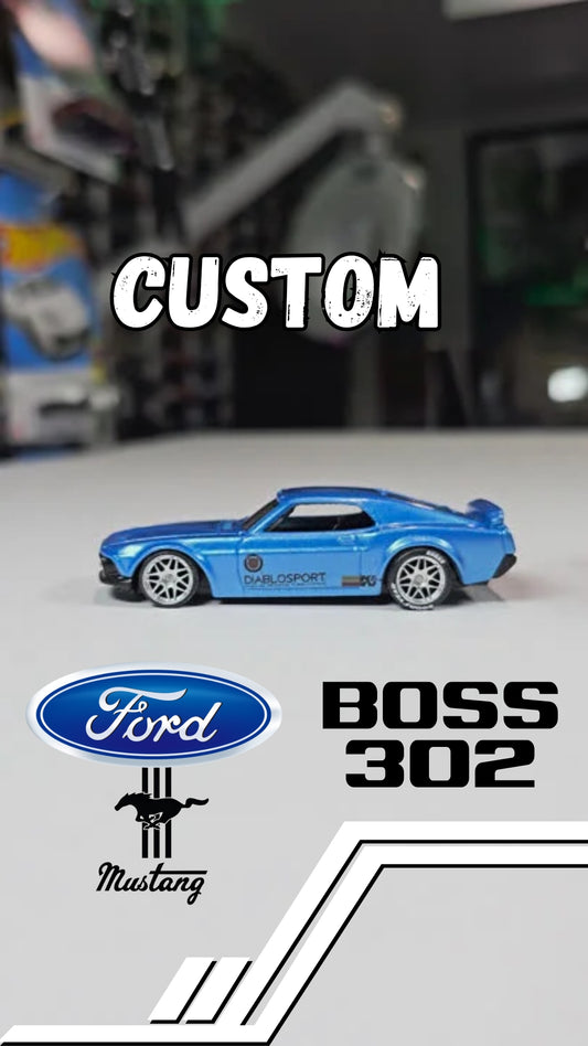 Custom Hotwheels Ford 69 Mustang Boss 302