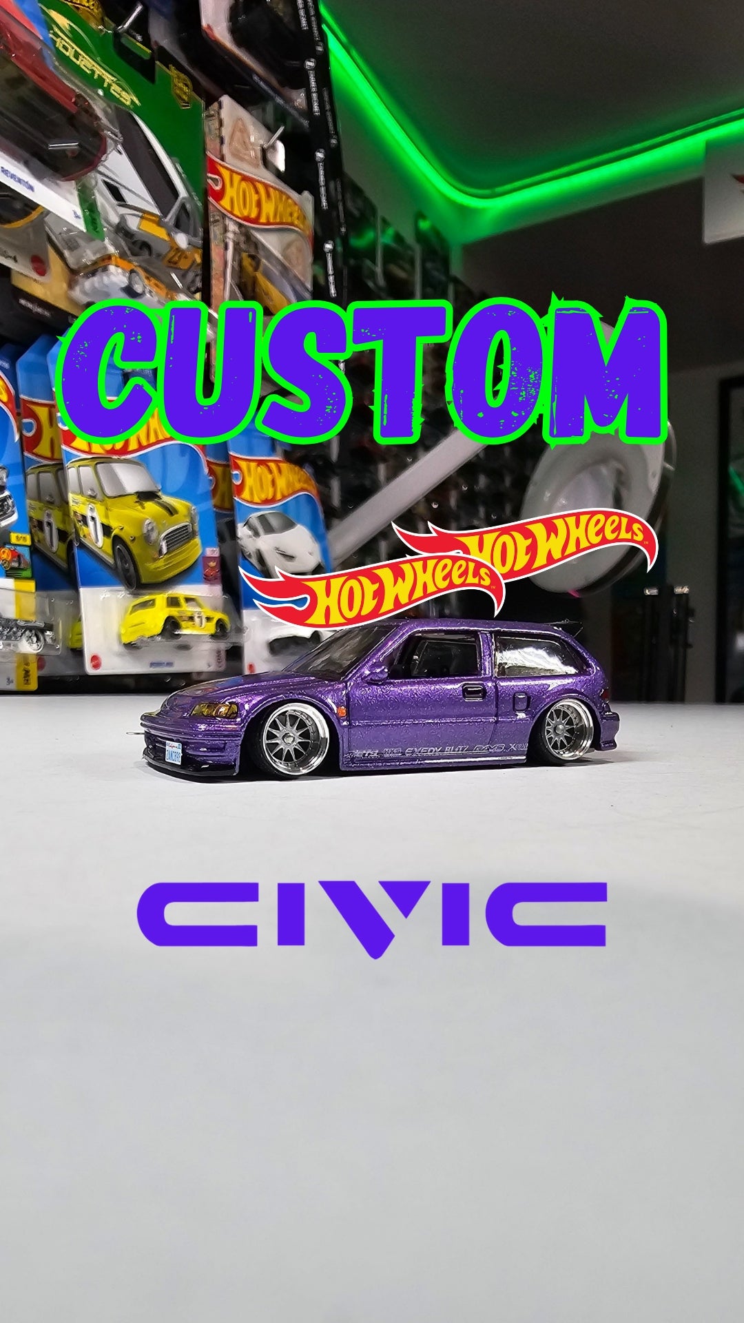Hotwheels Honda Civic EF Maine Line Custom