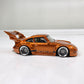 Custom Hotwheels Porsche RWB  Orange Diecast Car 1:64