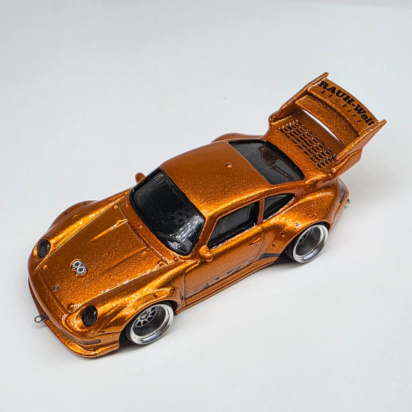 Custom Hotwheels Porsche RWB  Orange Diecast Car 1:64