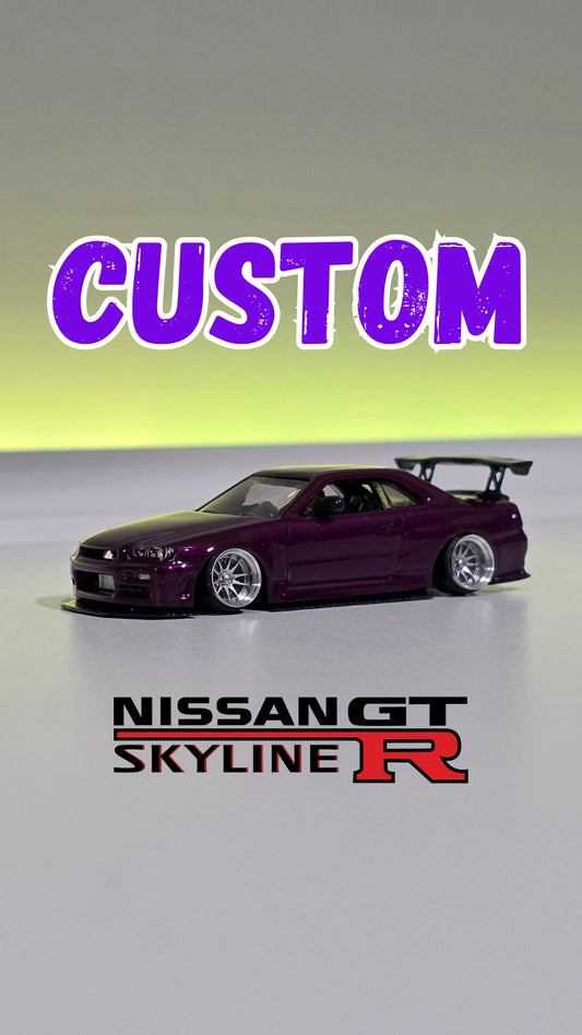 Custom Hotwheels Nissan Skyline GT-R34