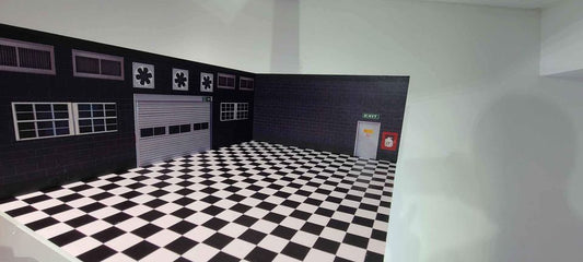 Diorama 1:24 Scale Garage Display 16x12.5x6